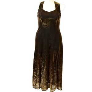 ALL THAT JAZZ Long gold shimmery long evening dress, formal, size 10